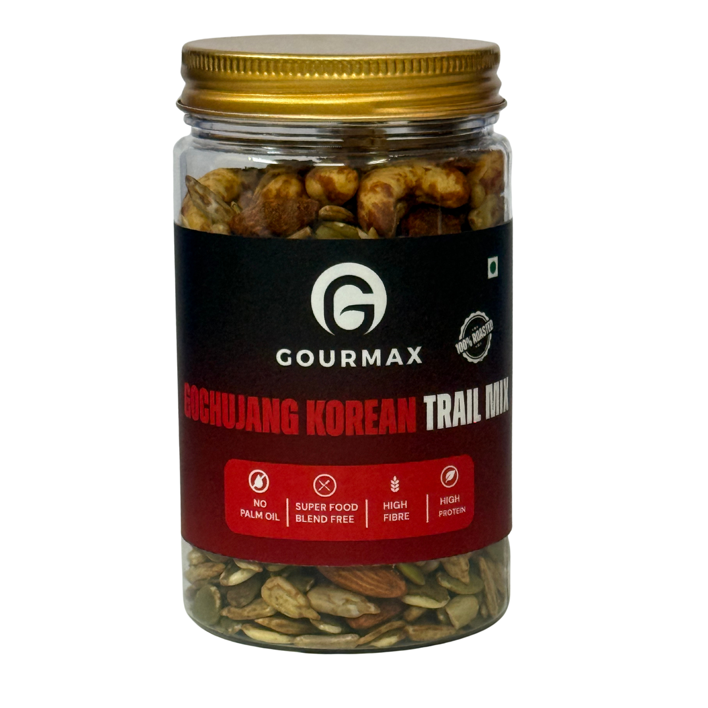 Gourmax Gochujang Korean Trail Mix | Roasted Superfood Snack | High Protein & Fibre | No Palm Oil