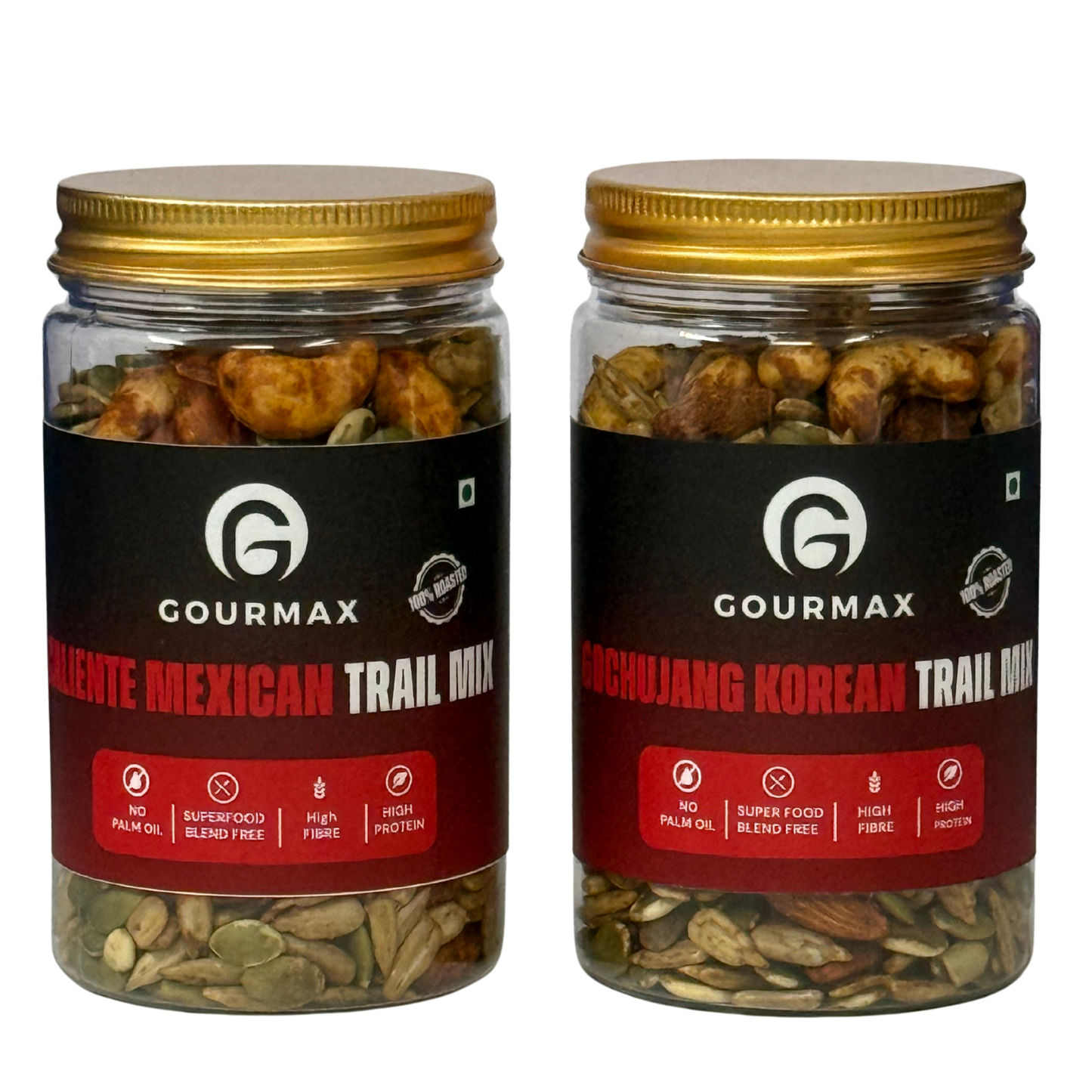 Gourmax Caliente Mexican Trail Mix | Roasted Superfood Snack | High Protein & Fibre | No Palm Oil