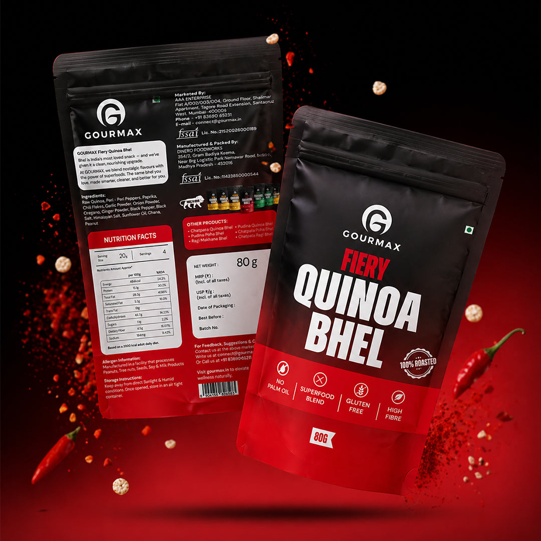 Fiery Quinoa Bhel — front view