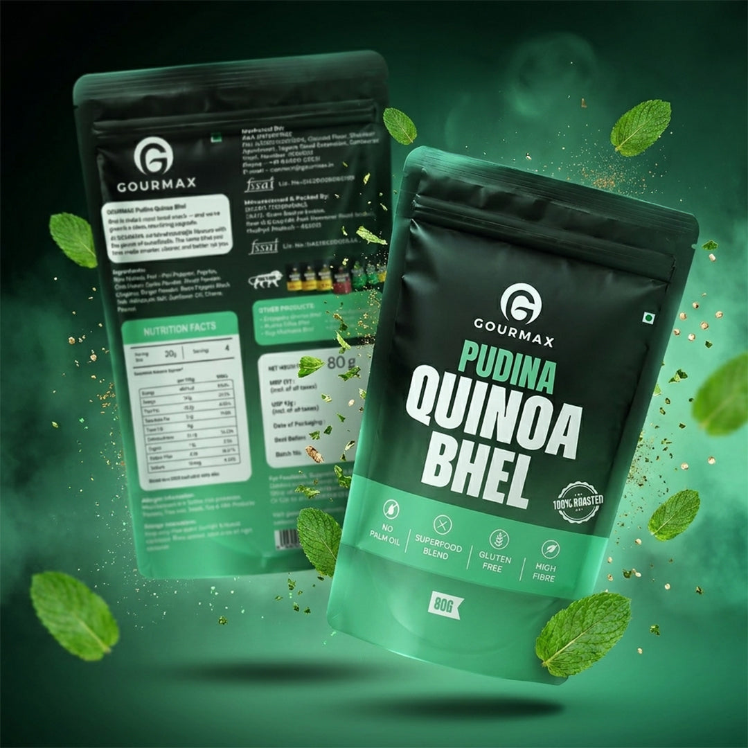 Pudina Quinoa Bhel — front view
