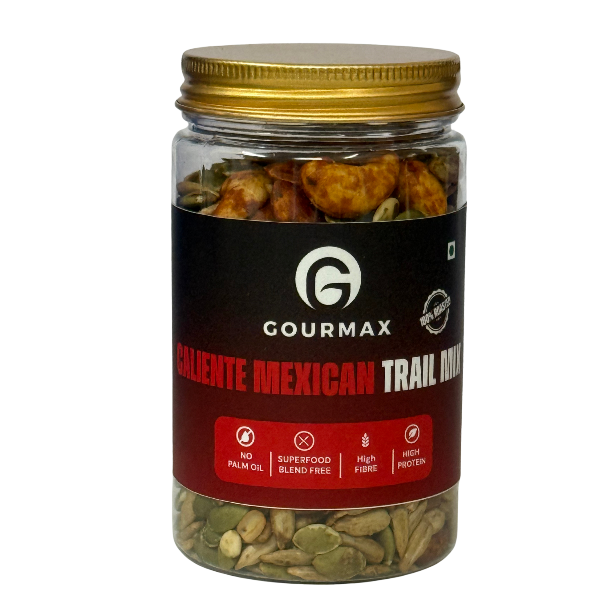 Gourmax Caliente Mexican Trail Mix | Roasted Superfood Snack | High Protein & Fibre | No Palm Oil
