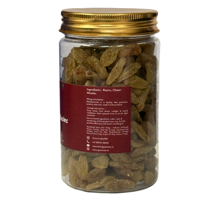 Gourmax Chatpata Masala Raisin Jar | Tangy & Sour Flavoured Raisins | Healthy Sweet & Savoury Snack