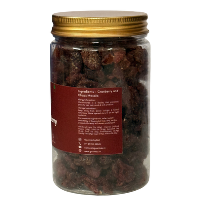 Gourmax Masala Cranberry Jar | Tangy & Spicy Flavoured Cranberries | Healthy Sweet & Savoury Snack