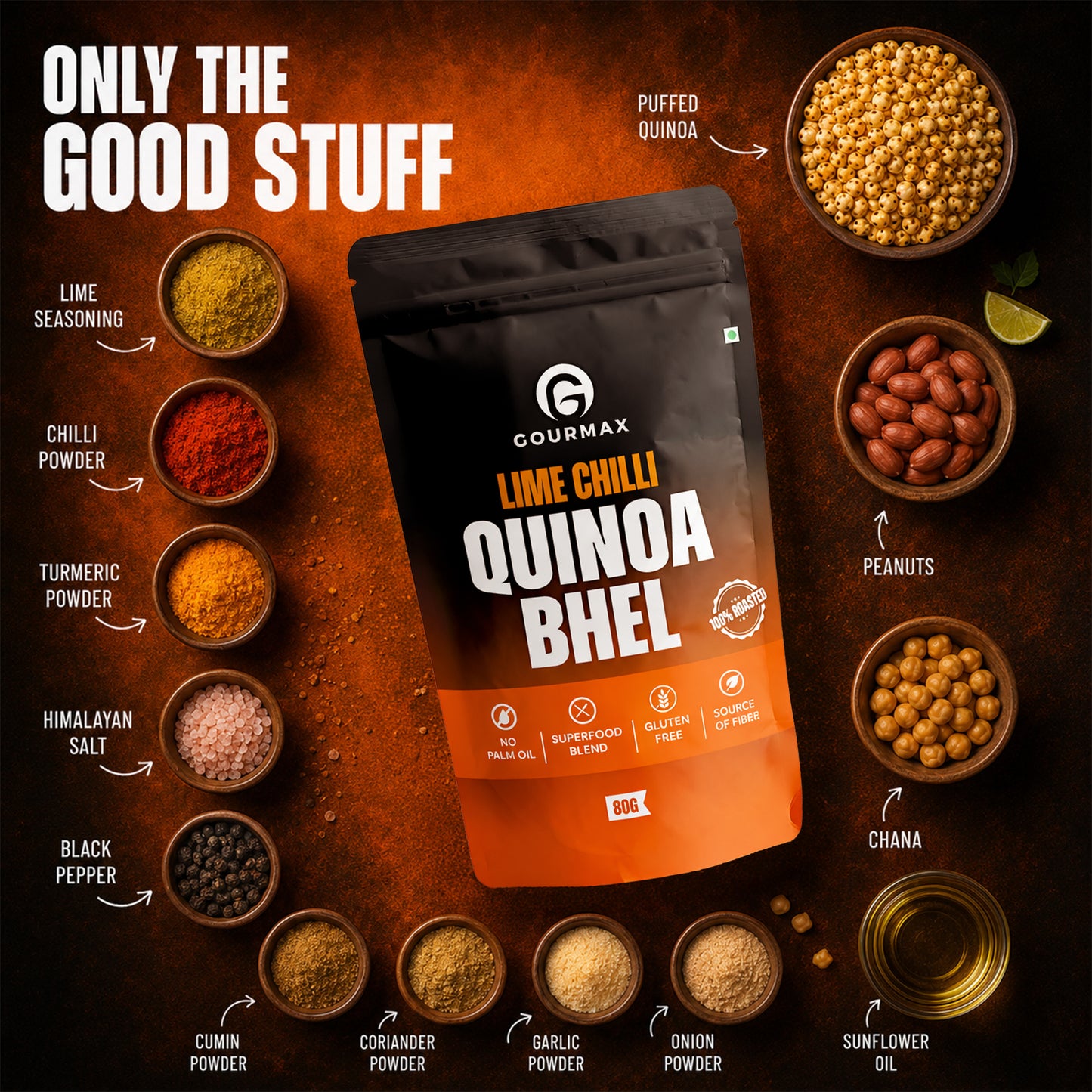 Lime Chilli Quinoa Bhel