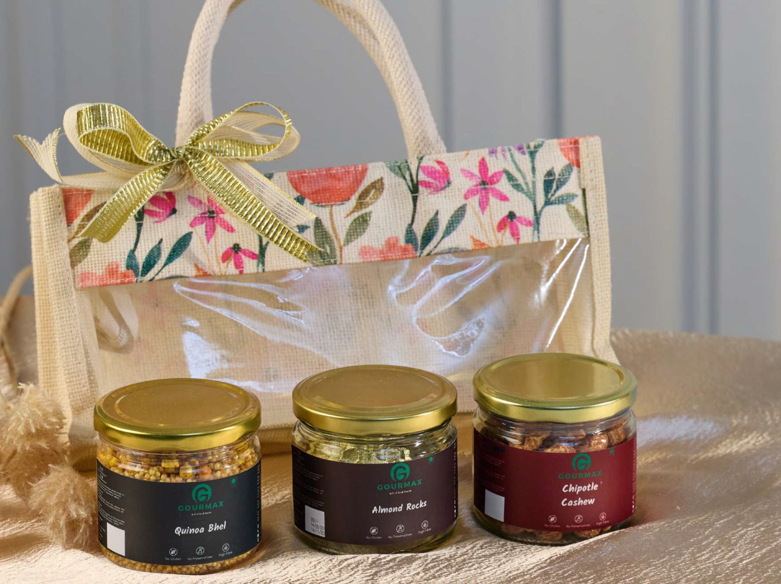 Flavoured Cashews, Quinoa Bhel & Almond Rocks 