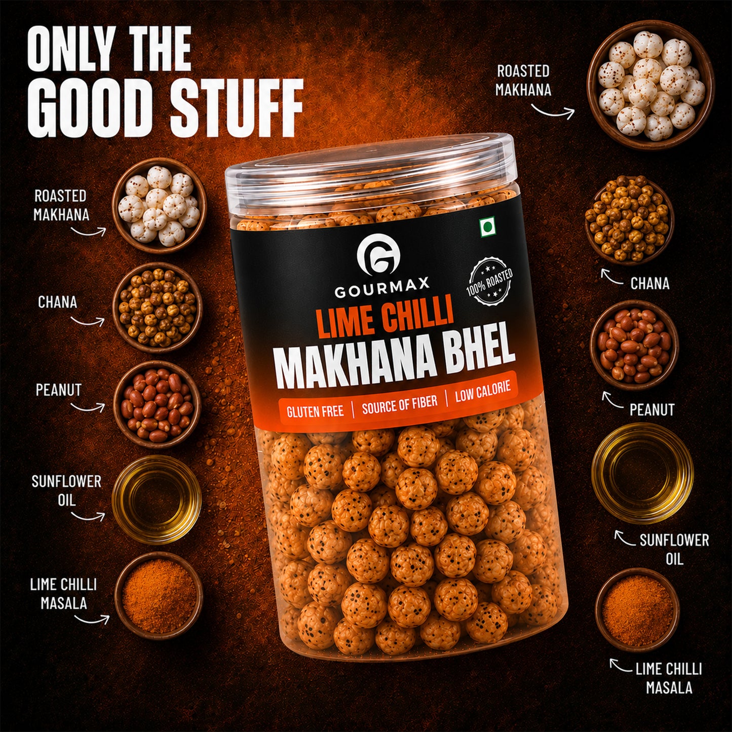 Lime Chilli Makhana Bhel