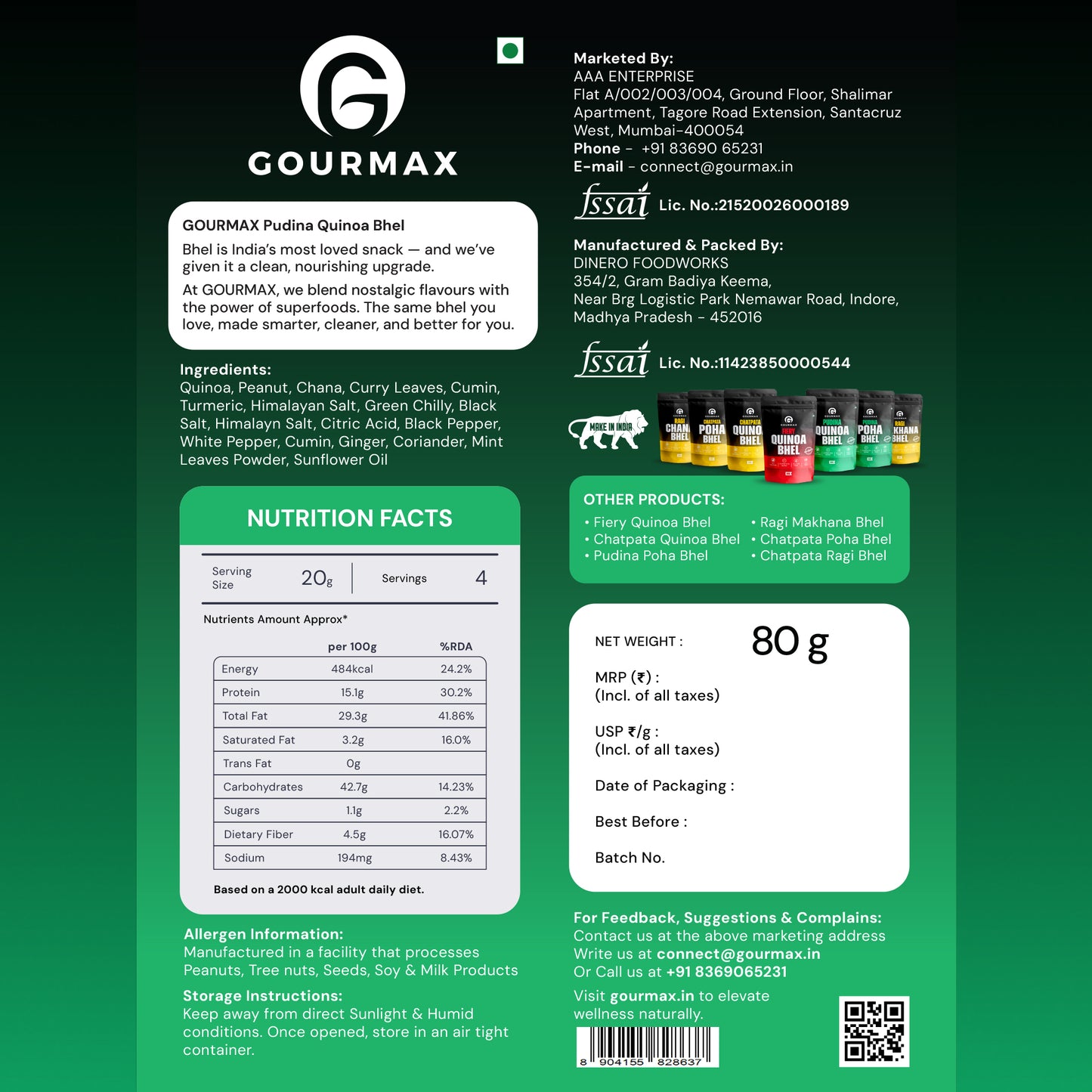 Pudina Quinoa Bhel 80 g