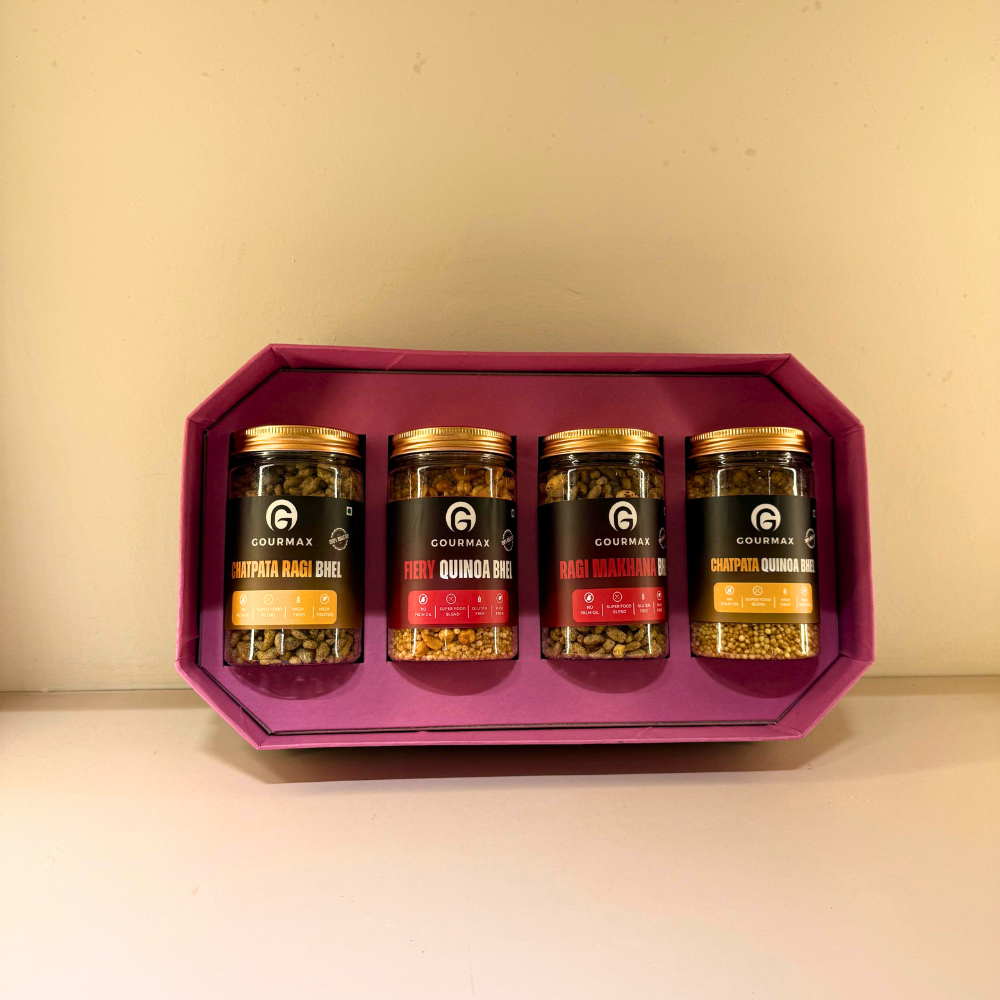 Gourmax, ragi bhel, quinoa bhel, makhana
