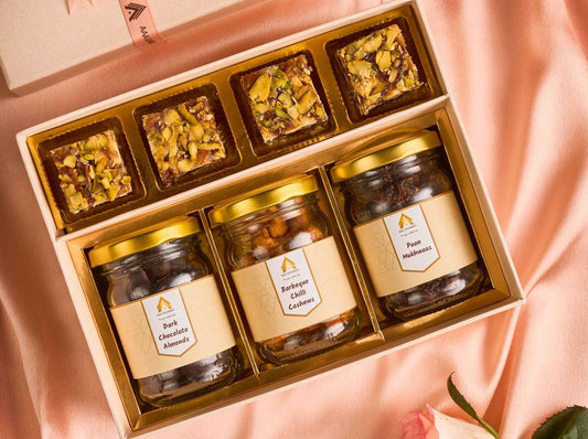 Gourmax Premium Festive Hamper – Flavoured Nuts, Paan Mukhwas & Khajur Bites