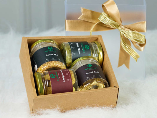 Gourmax Festive Essentials Hamper – Almonds, Cashews, Paan Mukhwas & Quinoa Bhel