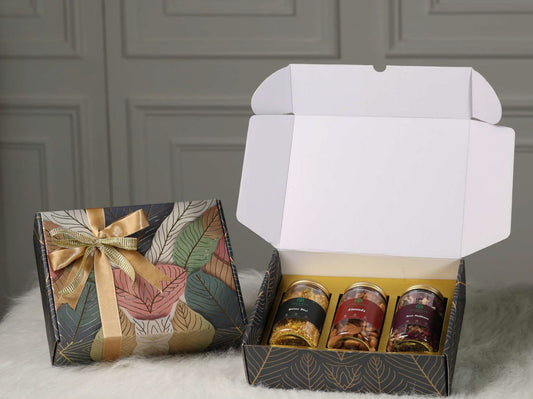 Gourmax Premium Festive Hamper – Almonds, Rose Mukhwas & Quinoa Bhel