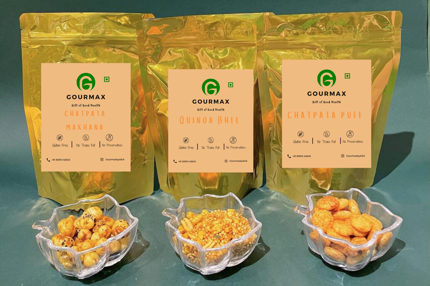 Gourmax, Quinoa Bhel, Makhana, Puff, Superfood Bhel