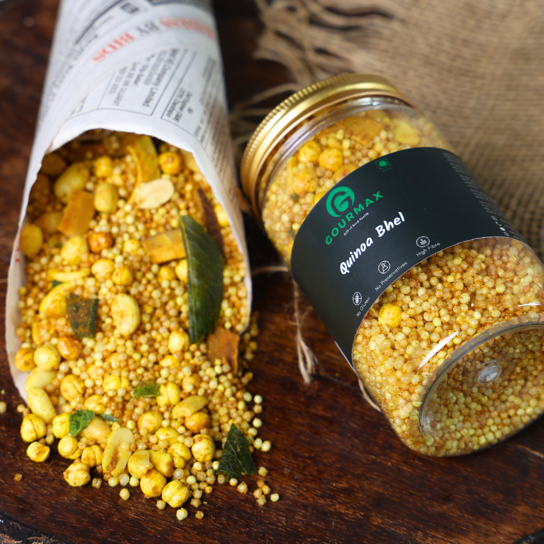 Gourmax, quinoa bhel, makhana, bhel, Roasted Bhel, Healthy Bhel
